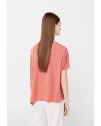 Женская оранжевая футболка от Mango