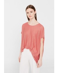 Женская оранжевая футболка от Mango