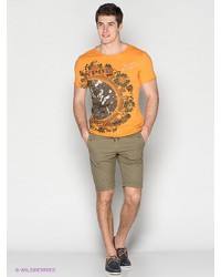 Мужская оранжевая футболка от Meltin Pot