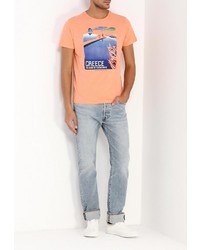 Мужская оранжевая футболка от Piazza Italia