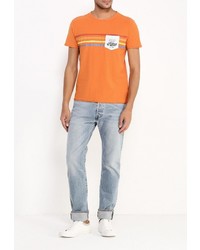 Мужская оранжевая футболка от Piazza Italia