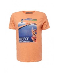 Мужская оранжевая футболка от Piazza Italia