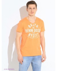 Мужская оранжевая футболка от Tom Tailor