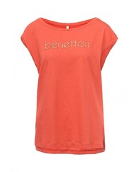 Женская оранжевая футболка от United Colors of Benetton