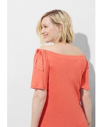 Женская оранжевая футболка от Violeta BY MANGO