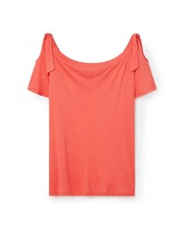 Женская оранжевая футболка от Violeta BY MANGO