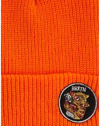 Мужская оранжевая шапка от Brixton