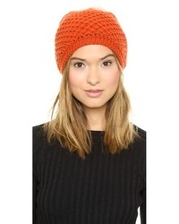 Женская оранжевая шапка от Inverni