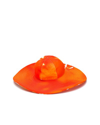 Женская оранжевая шляпа от MSGM