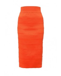 Оранжевая юбка-карандаш от LAMANIA