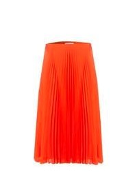 Оранжевая юбка-миди