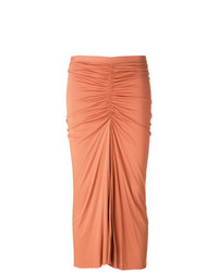Оранжевая юбка-миди от Rick Owens Lilies
