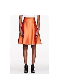 Оранжевая юбка-трапеция от Carven