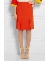 Оранжевая юбка-трапеция от Fendi
