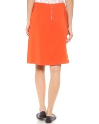 Оранжевая юбка-трапеция от Rochas