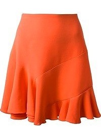 Оранжевая юбка-трапеция от Victoria Beckham