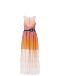 Оранжевое вечернее платье из фатина от Talbot Runhof