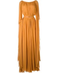 Оранжевое вечернее платье со складками от Elie Saab
