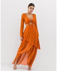 Оранжевое вечернее платье от ASOS DESIGN