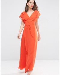 Оранжевое вечернее платье от Asos