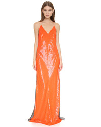 Оранжевое вечернее платье от Kaufman Franco