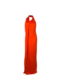 Оранжевое вечернее платье от Lanvin