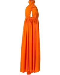 Оранжевое вечернее платье от MSGM