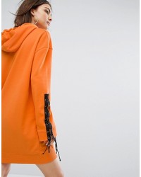 Оранжевое кружевное платье от Daisy Street