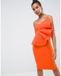 Оранжевое облегающее платье от ASOS DESIGN