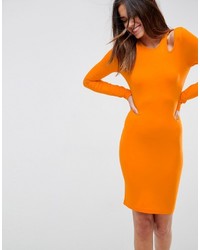 Оранжевое облегающее платье от Asos