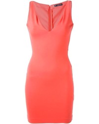 Оранжевое облегающее платье от Dsquared2