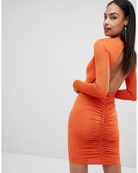 Оранжевое облегающее платье от Missguided
