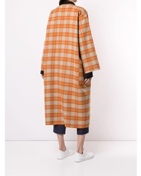 Оранжевое пальто-накидка в клетку от Sofie D'hoore