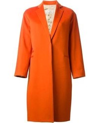 Женское оранжевое пальто от Alberto Biani