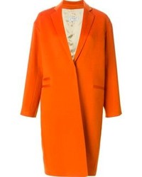 Женское оранжевое пальто от Alberto Biani