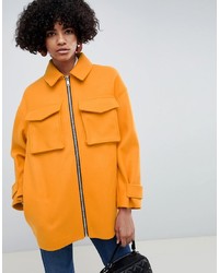 Женское оранжевое пальто от ASOS DESIGN