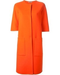 Женское оранжевое пальто от Bottega Veneta