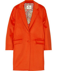 Женское оранжевое пальто от Etro