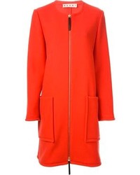 Женское оранжевое пальто от Marni