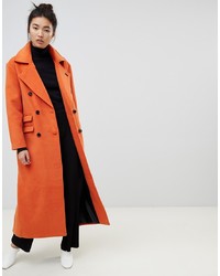 Женское оранжевое пальто от NEON ROSE