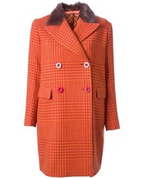 Женское оранжевое пальто от Sacai