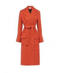 Женское оранжевое пальто от Soeasy