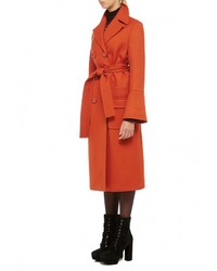 Женское оранжевое пальто от Soeasy