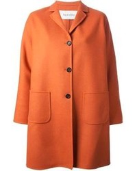 Женское оранжевое пальто от Valentino