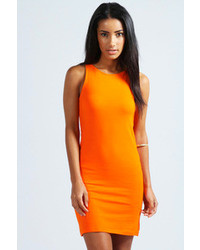 Оранжевое платье-майка