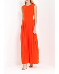 Оранжевое платье-макси от Aleksandra Vanushina