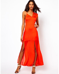 Оранжевое платье-макси от Asos