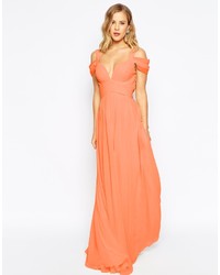 Оранжевое платье-макси от Forever Unique