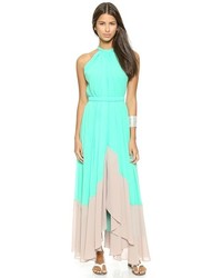 Оранжевое платье-макси от Saloni