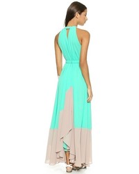 Оранжевое платье-макси от Saloni